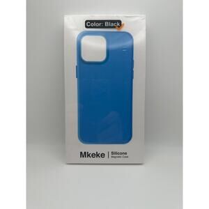 Mkeke Magnetic iPhone 14/13 Case Liquid Silicone Shockproof Protective Cover Blk